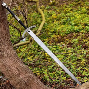 Handmade Witchking Steel Sword With Imperiel Quality leather Sheath